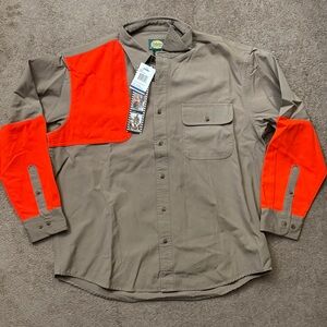 Cabela’s Boarhide Button Up Long Sleeve Shirt Desert Tan Mens XL Regular New NWT